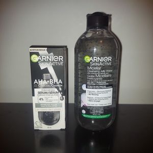 NWT Garnier SkinActive Charcoal  Serum+Micellar Cleansing Jelly Water